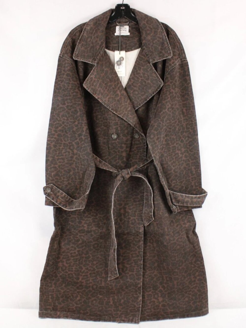 Ghanda Brown Savannah Leopard Classic Coat School Work Travel Winter Spring Fall